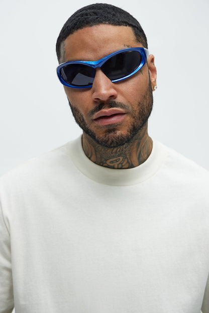 Snap These On Sunglasses - Blue