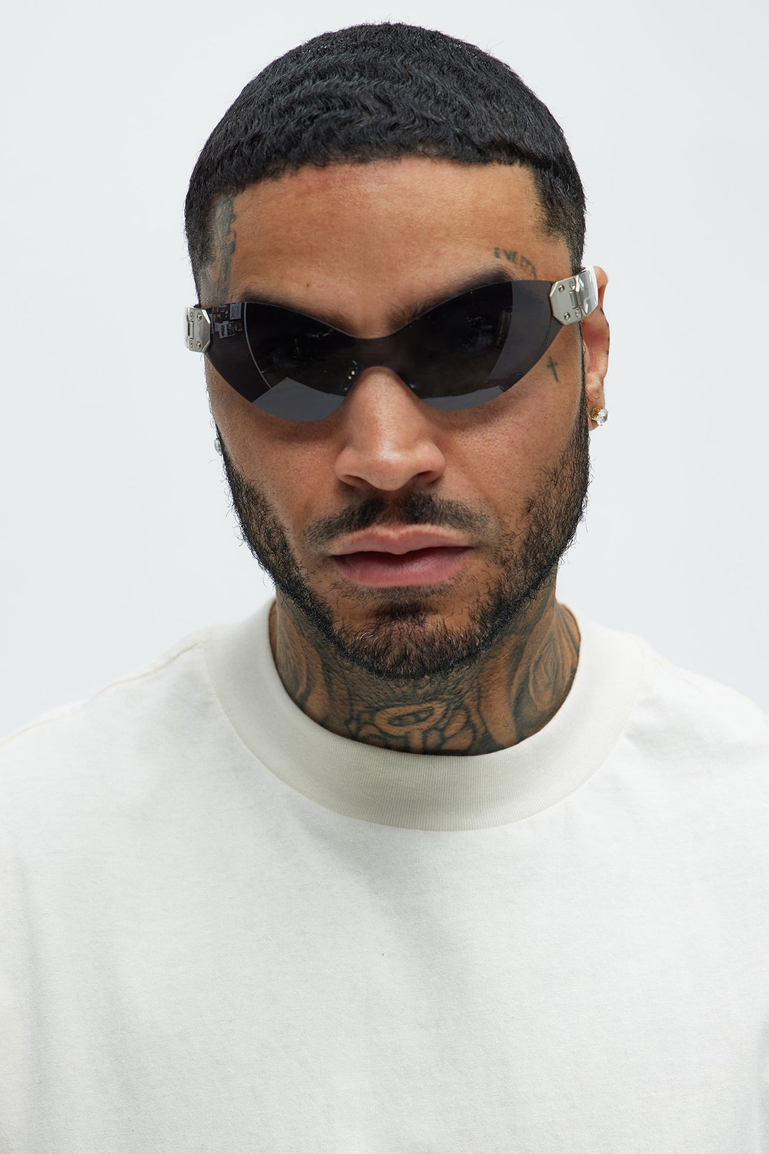 Lit Shield Sunglasses - White