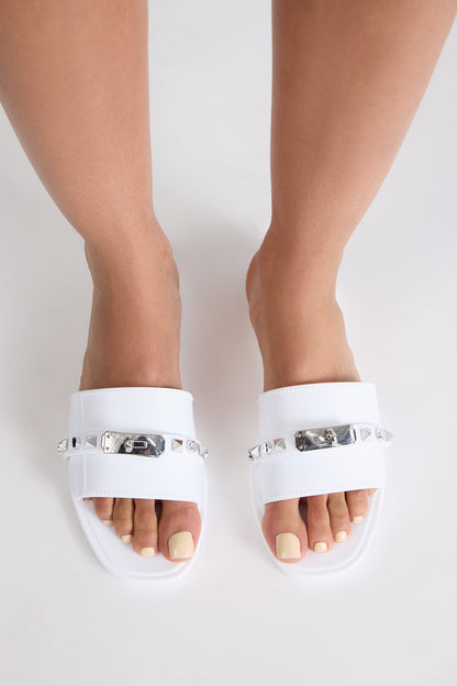 Ellis Hardware Sandals - White