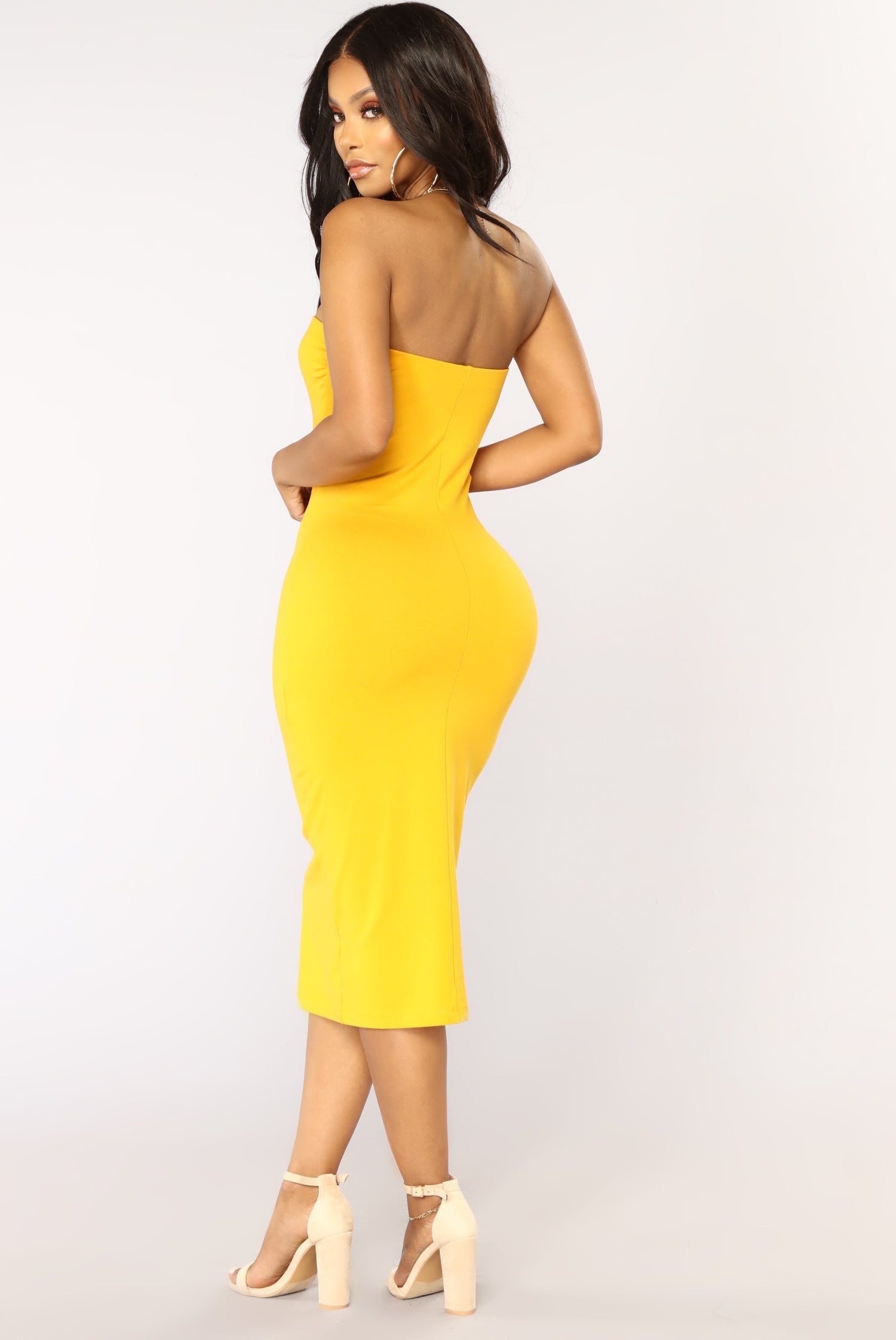 Rhianna Tube Dress - Mustard