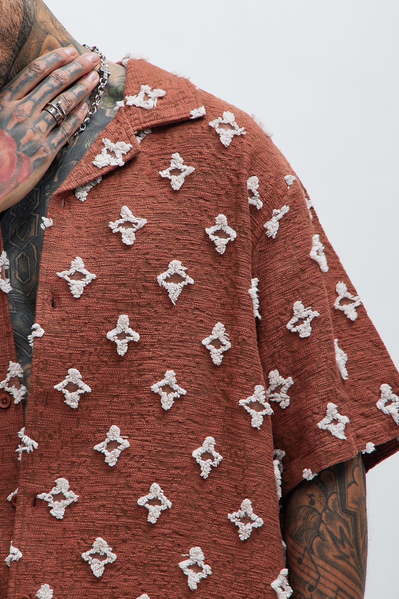 Cropped Starlet Shirt - Brown