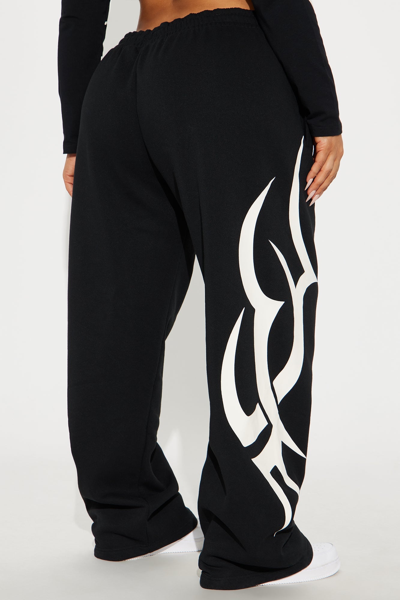 Von Dutch Trendy Wide Leg Pant - Black/White