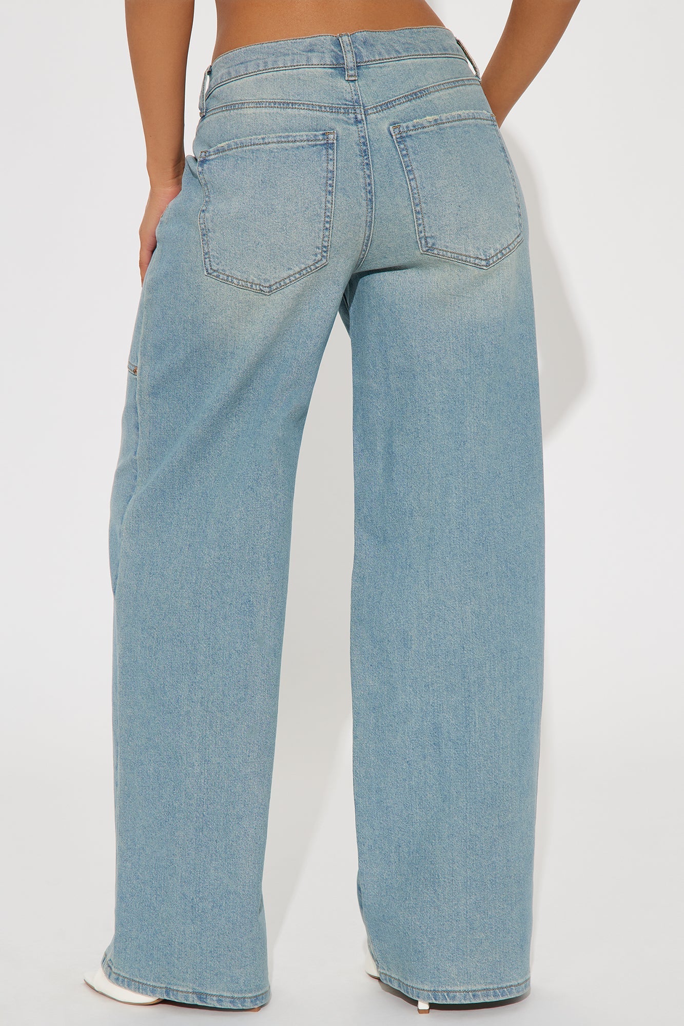 Already There Stretch Baggy Jeans - Vintage Wash