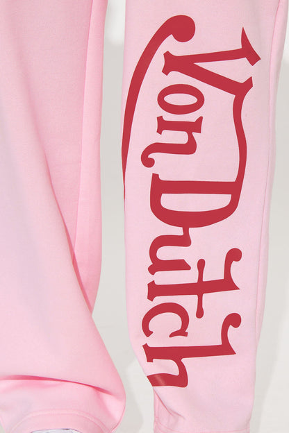 Von Dutch Wide Leg Pant - Light Pink