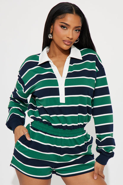 Sporty Vibe Romper - Green/combo
