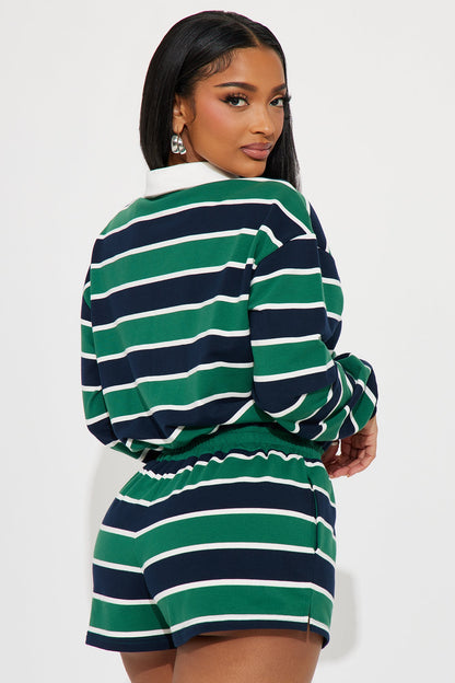 Sporty Vibe Romper - Green/combo