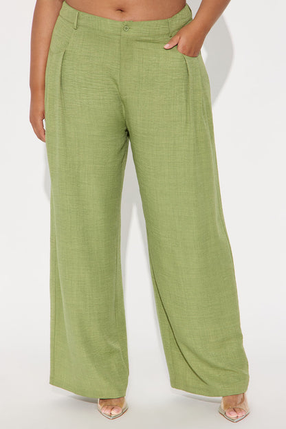 Matson Wide Leg Trouser - Sage