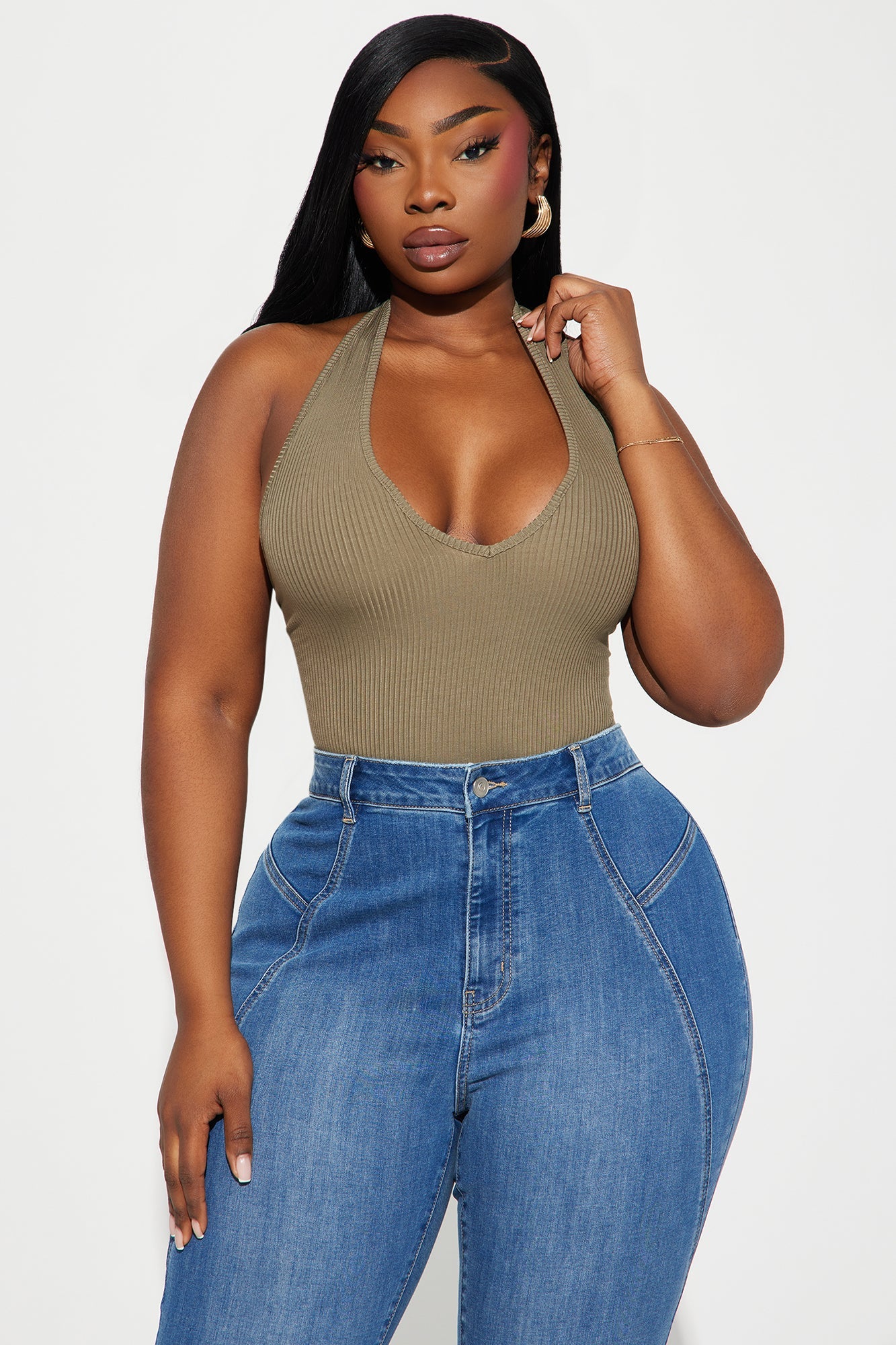 Karol Halter Bodysuit - Olive