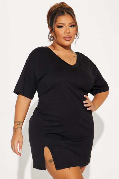 Annabell T-Shirt Mini Dress - Black
