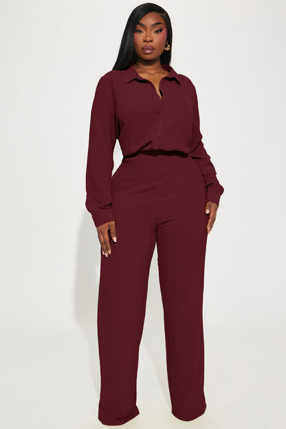 Makenzie Jumpsuit - Wine