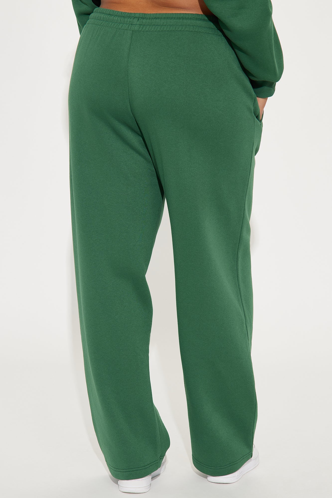 Von Dutch Distressed Wide Leg Pant - Hunter Green
