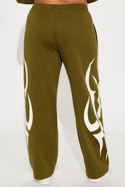 Von Dutch Trendy Wide Leg Pant - Olive