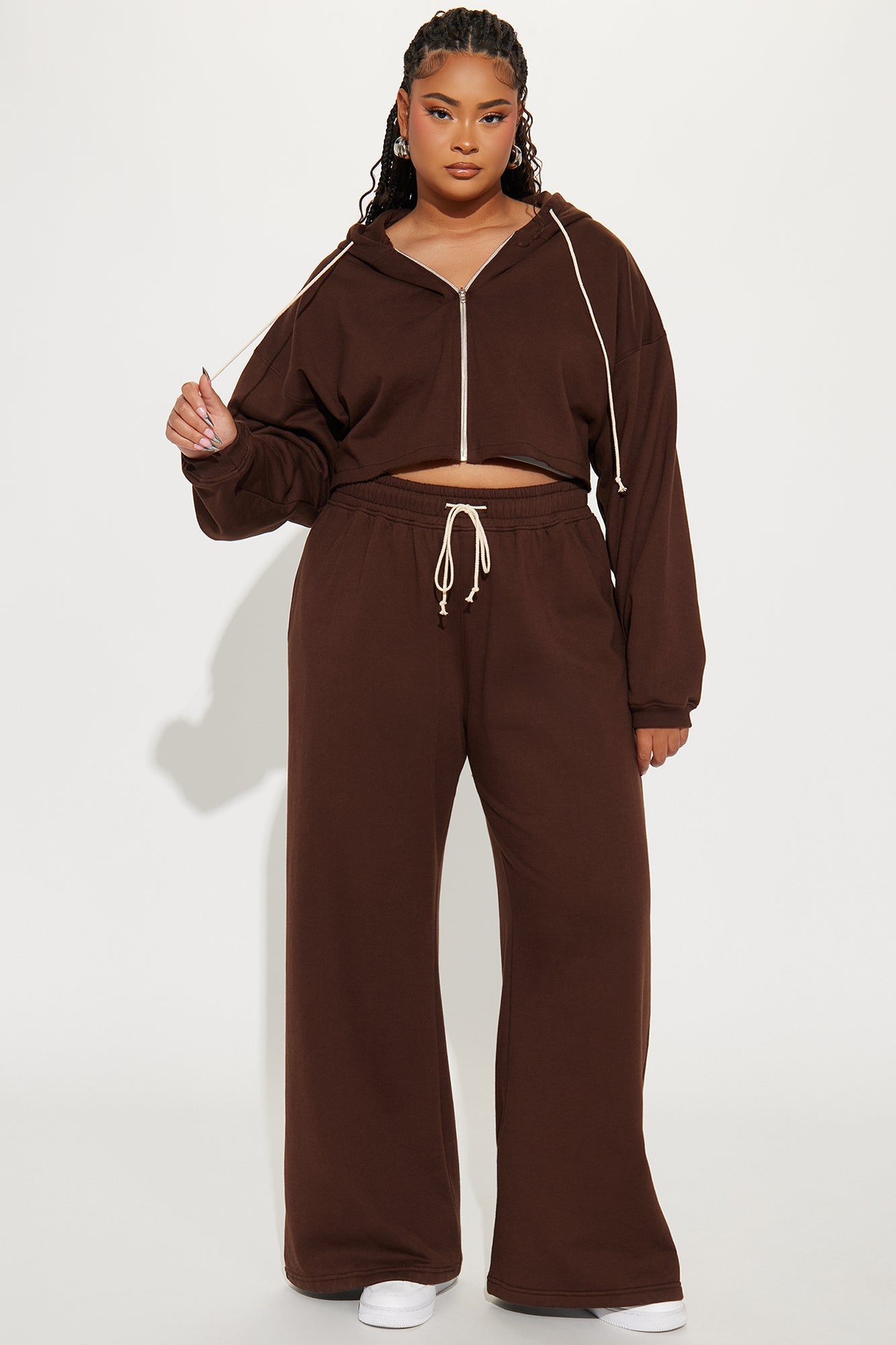On The Way Sweatpant Set - Chocolate