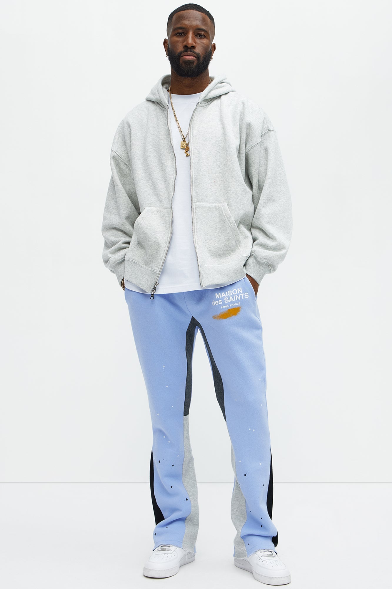 Tyson Maison Des Saints Skinny Flare Sweatpants - Violet