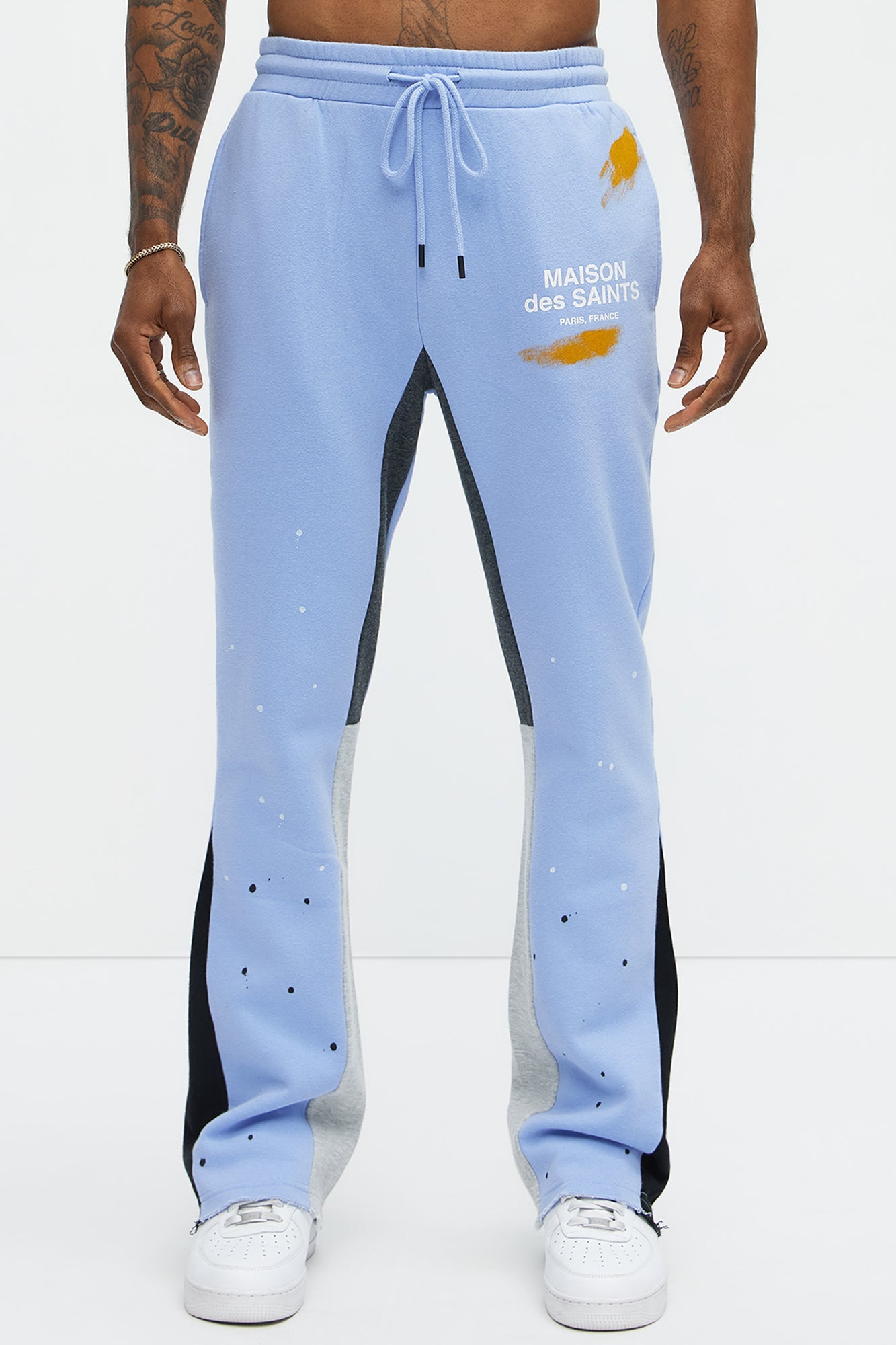 Tyson Maison Des Saints Skinny Flare Sweatpants - Violet
