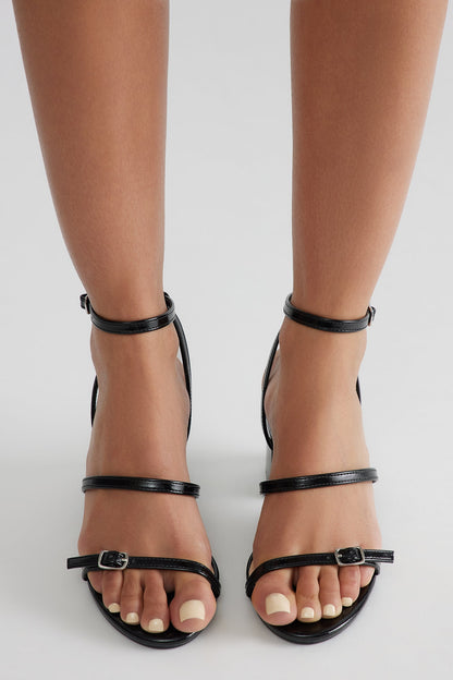 Isabetta Ankle Strap Heels - Black