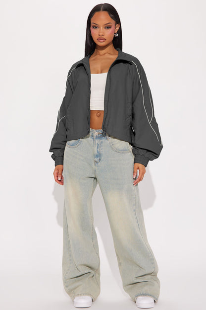 Keep Your Cool Windbreaker - Charcoal