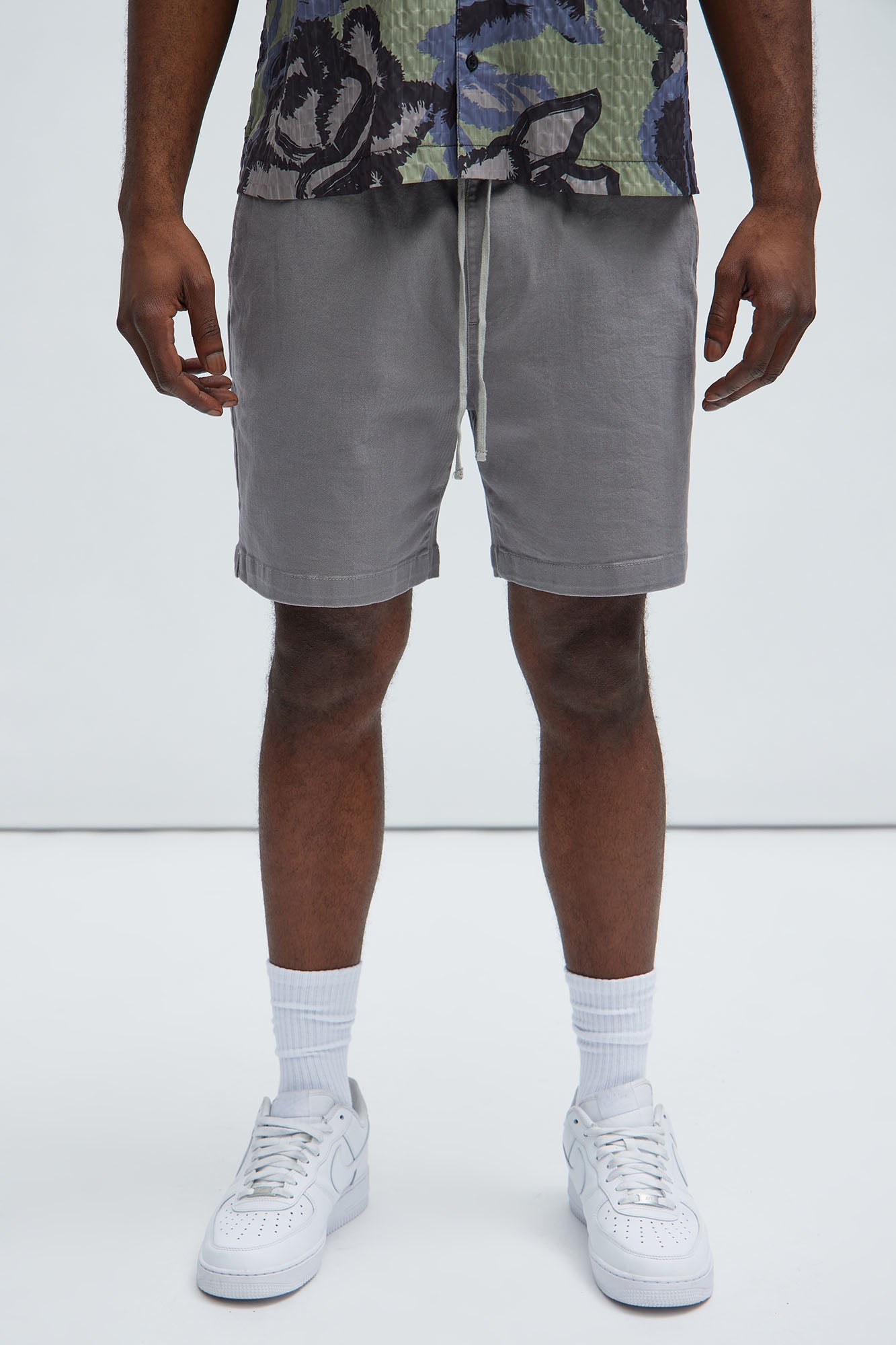 Twill Volley Shorts - Grey
