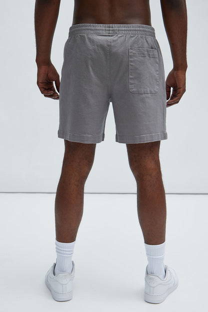 Twill Volley Shorts - Grey