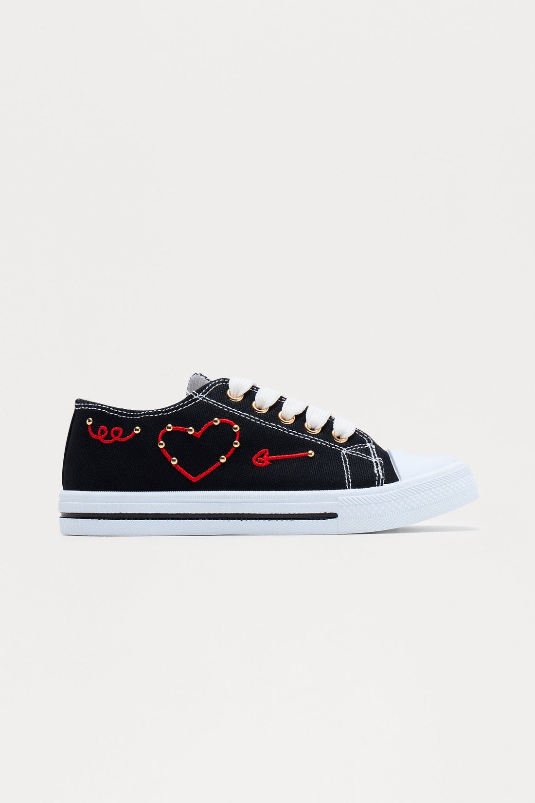 Mini Struck My Heart Sneaker - Black