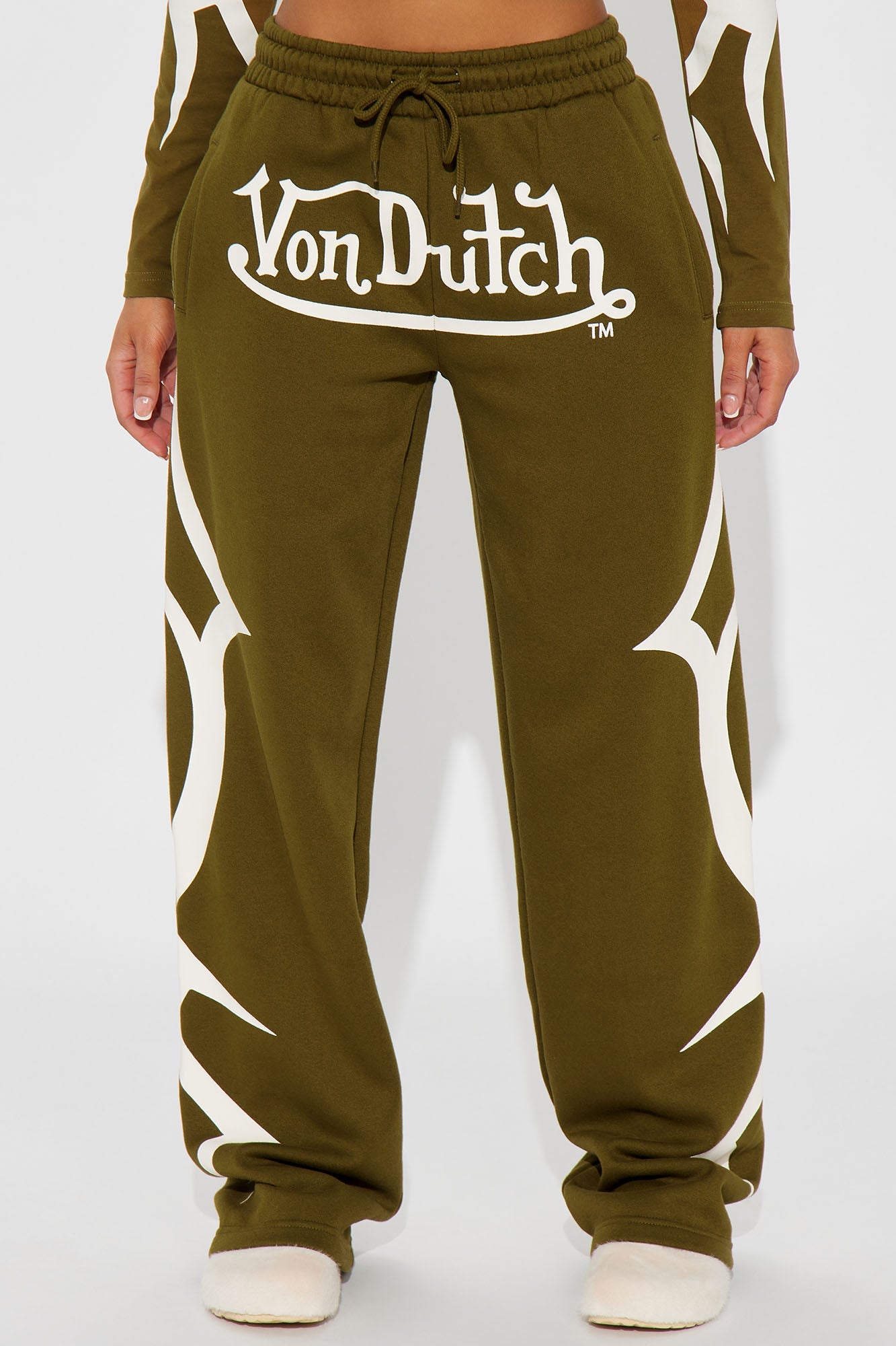 Von Dutch Trendy Wide Leg Pant - Olive
