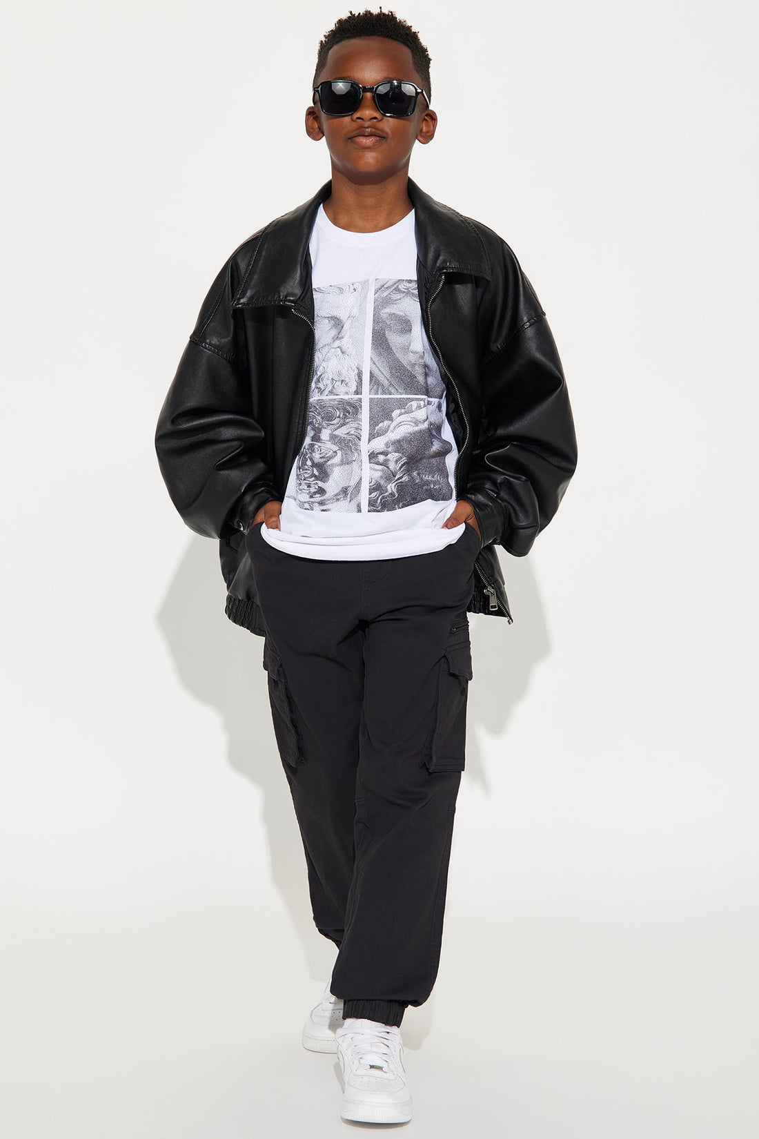 Mini Power And Strength Cargo Jogger Twill Pant - Black
