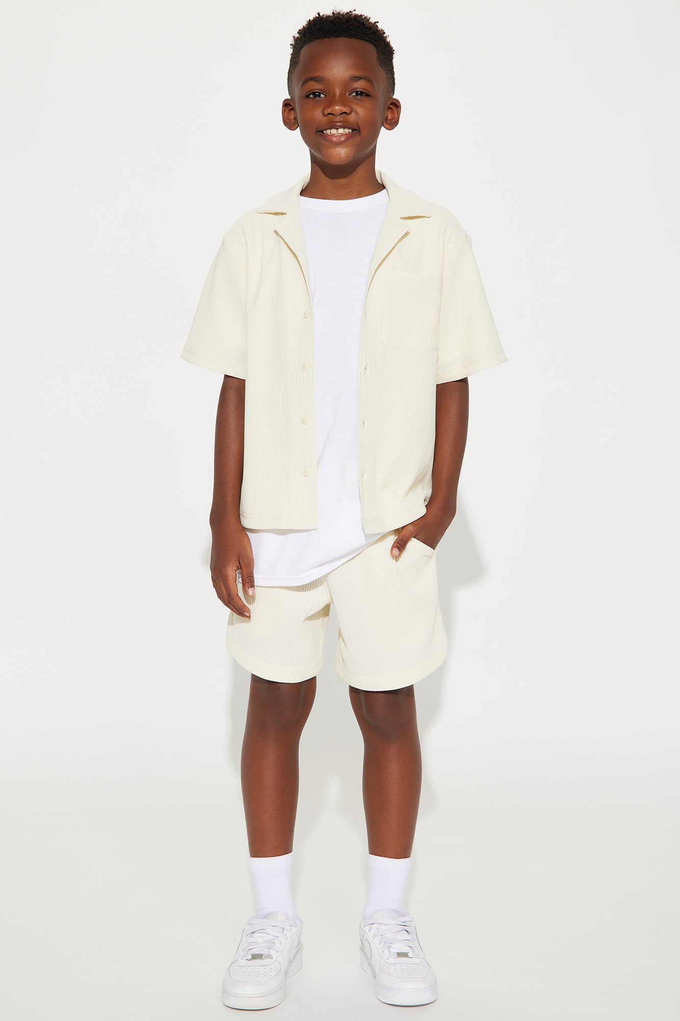 Mini Show Up Short Sleeve Cuban Shirt - Off White