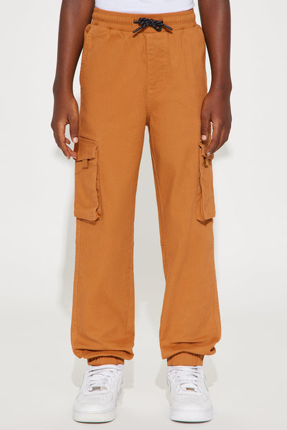 Mini Power And Strength Cargo Jogger Twill Pant - Tan