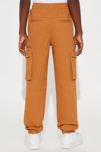 Mini Power And Strength Cargo Jogger Twill Pant - Tan