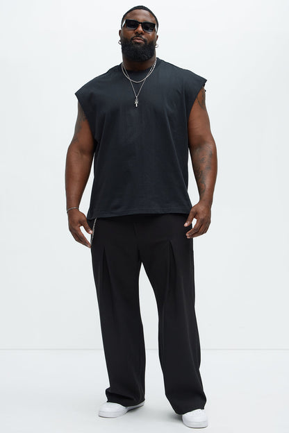 Relaxed Heavyweight Muscle Tee - Black
