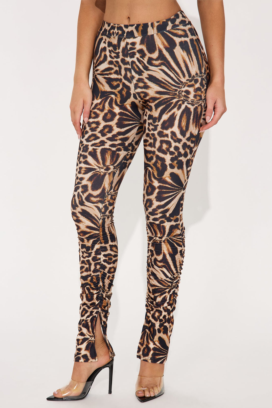 Are You Interested Stacked Pant - Brown/combo