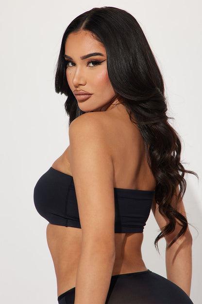 Light As A Feather Microfiber Bandeau - Black
