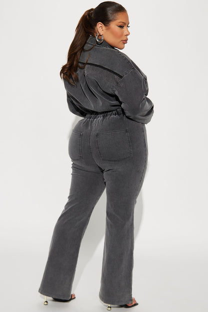 Olivia Denim Jumpsuit - Black