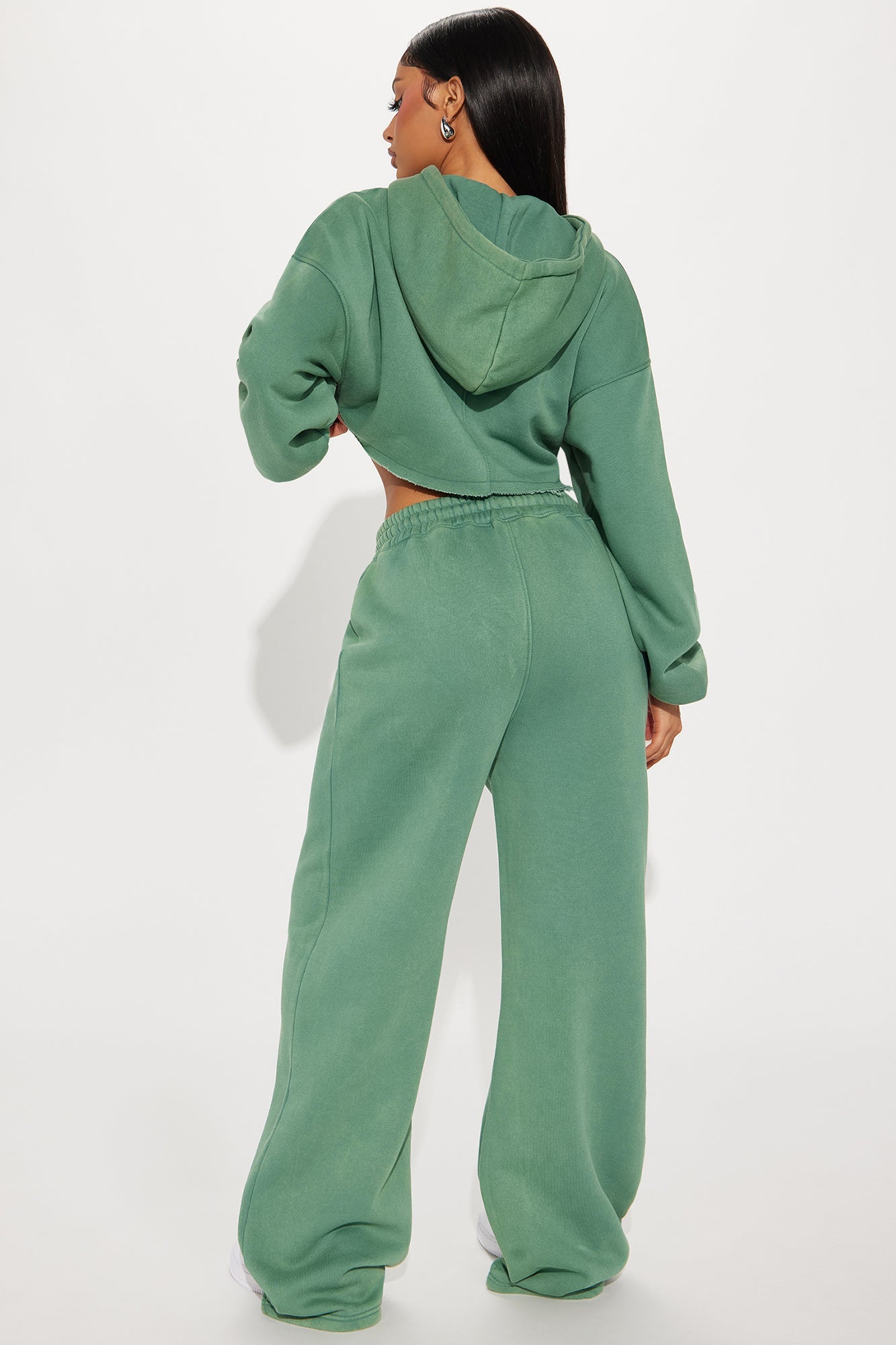 On The Go Fleece Pant Set - Green