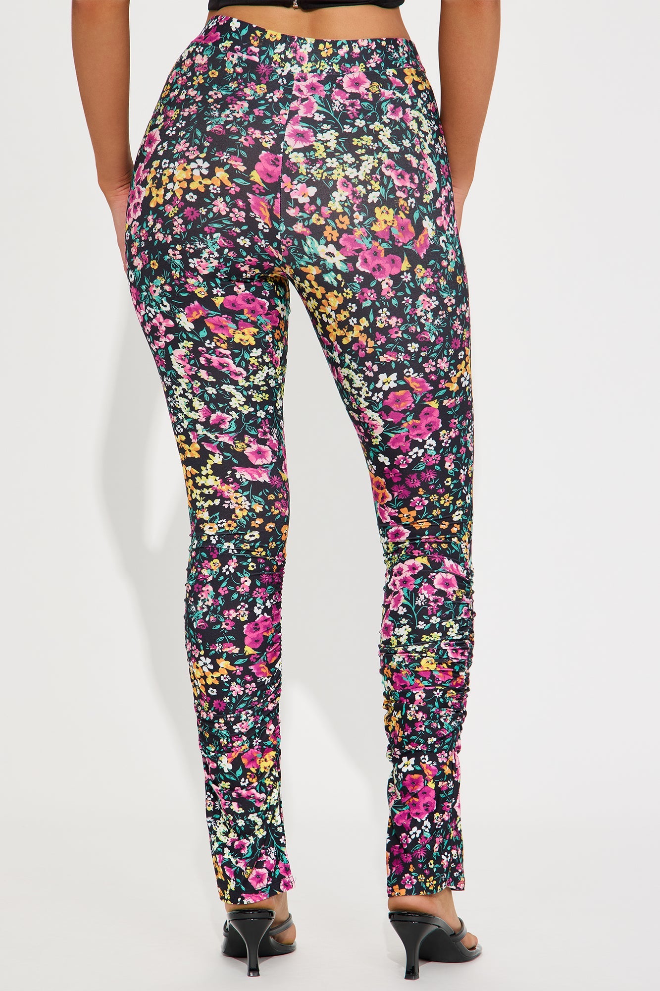 In Full Bloom Stacked Pant - Multi Color