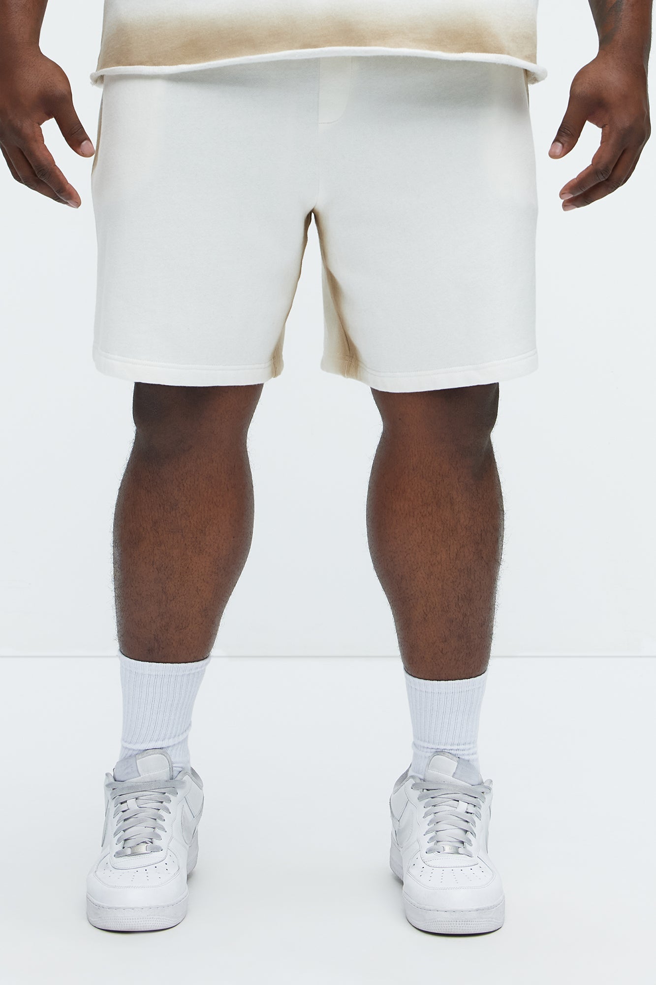 Tyson Blurred Lines Relaxed Shorts - Cream