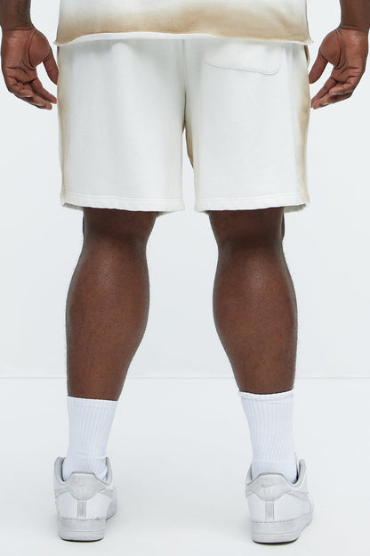 Tyson Blurred Lines Relaxed Shorts - Cream