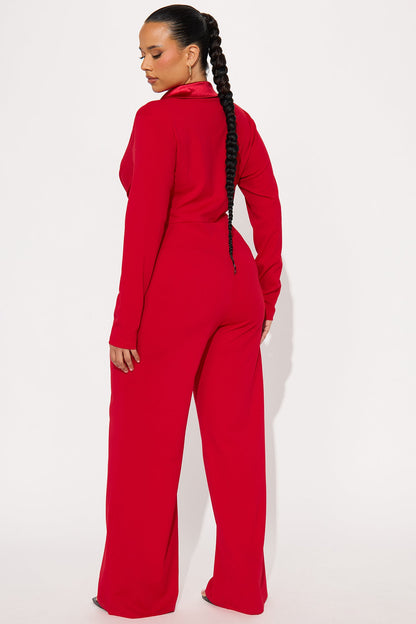 Best Wishes Jumpsuit - Red