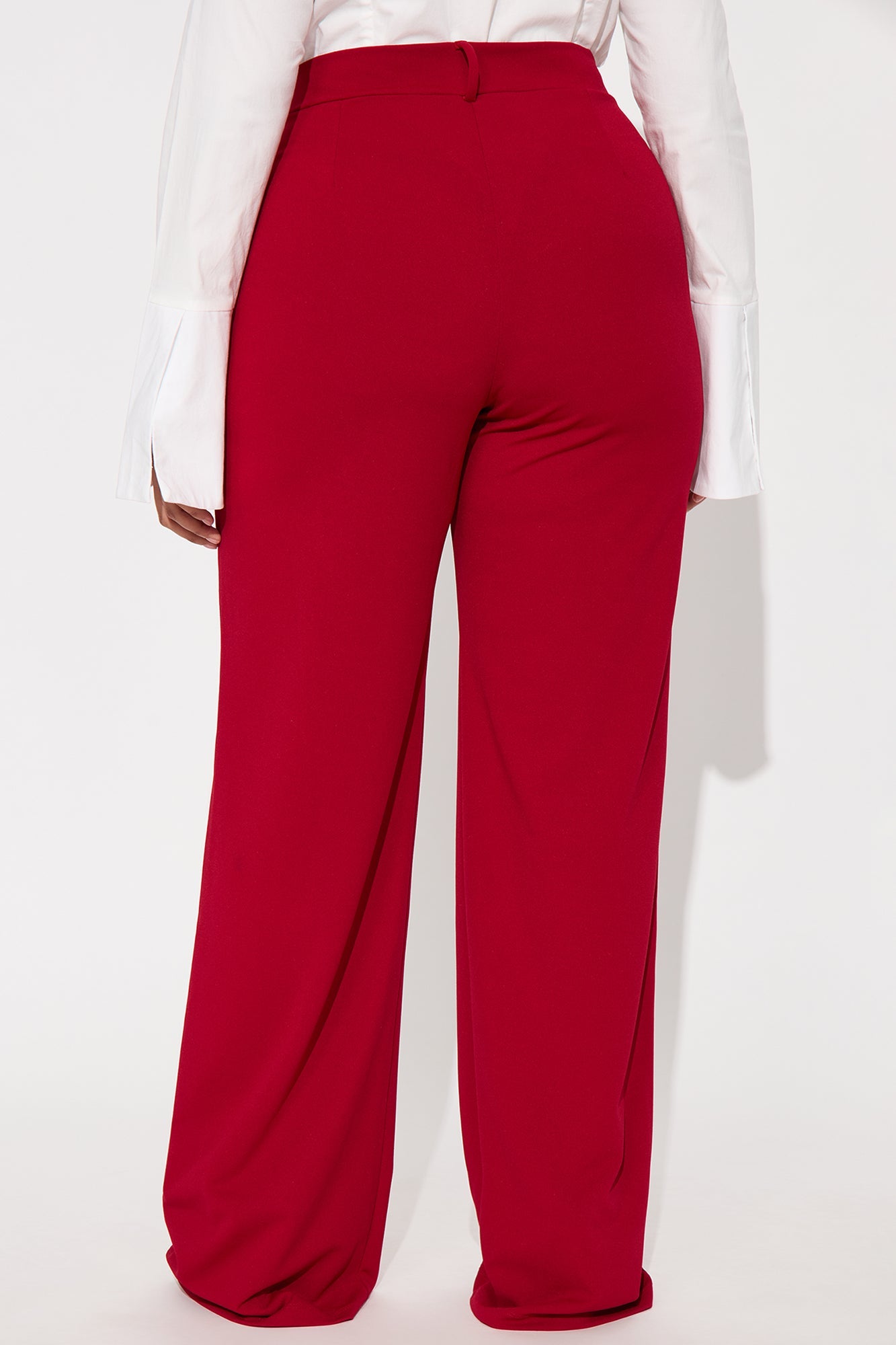 Tall Heidi Wide Leg Trouser Pant - Red