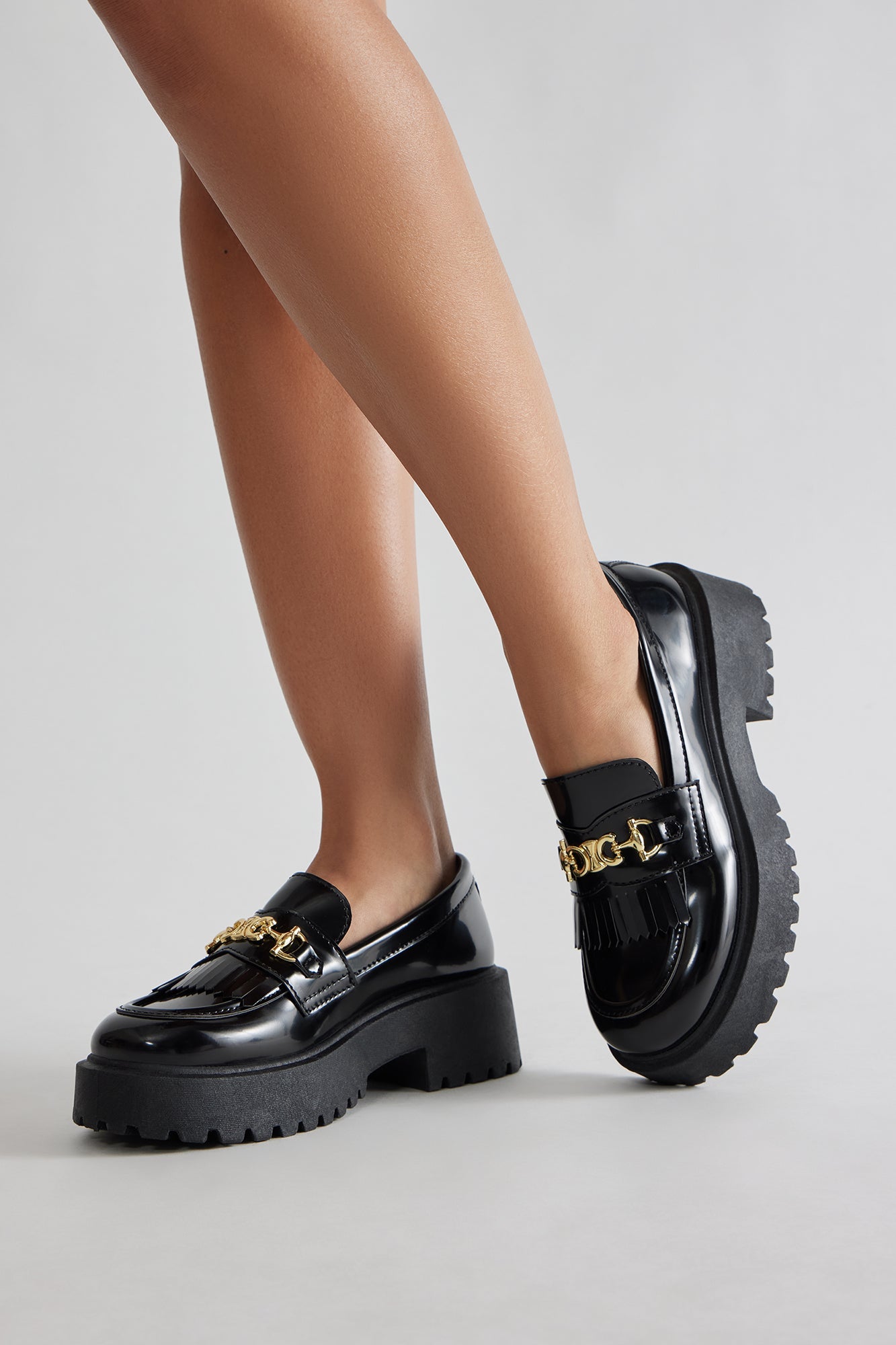 Hartford Hardware Platform Loafers - Black