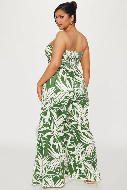Weekend Resort Jumpsuit - Olive/combo