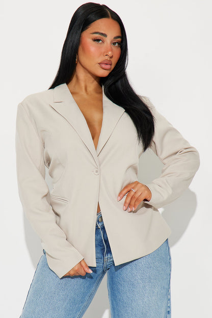 Tunnel Vision Blazer - Taupe