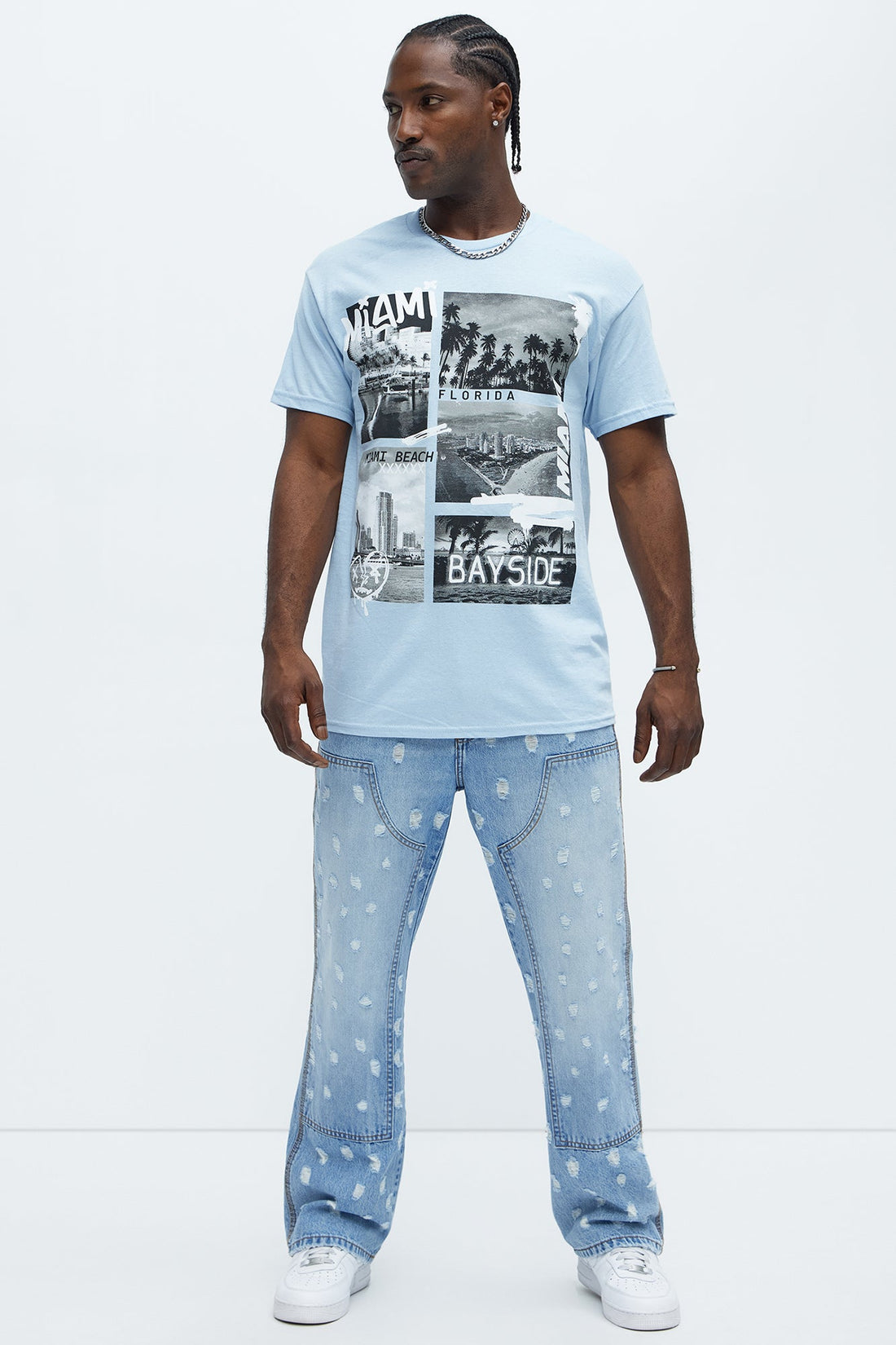 Miami Bayside Short Sleeve Tee - Light Blue