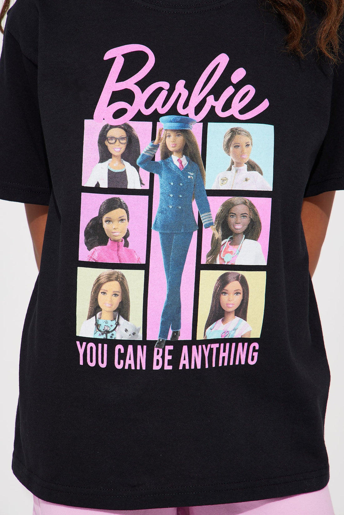 Mini Barbie You Can Be Anything Tee - Black