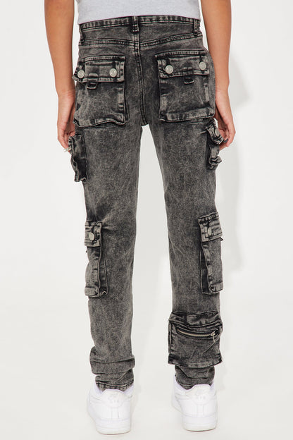 Mini The Liam Multi Pocket Cargo - Black Wash