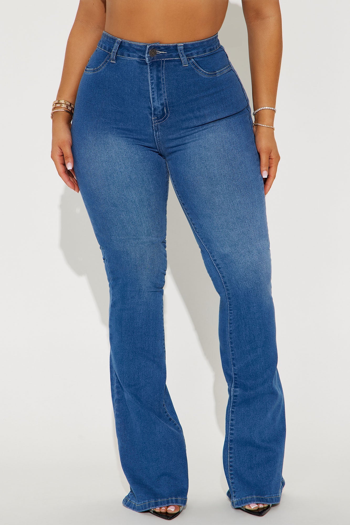 Coastal High Rise Flare Jeans - Medium Wash