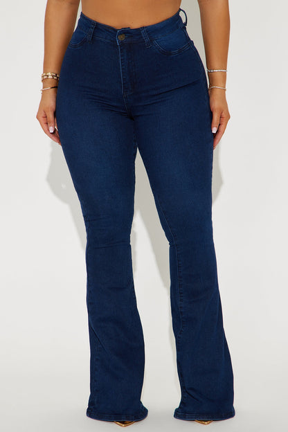 Coastal High Rise Flare Jeans - Dark Wash