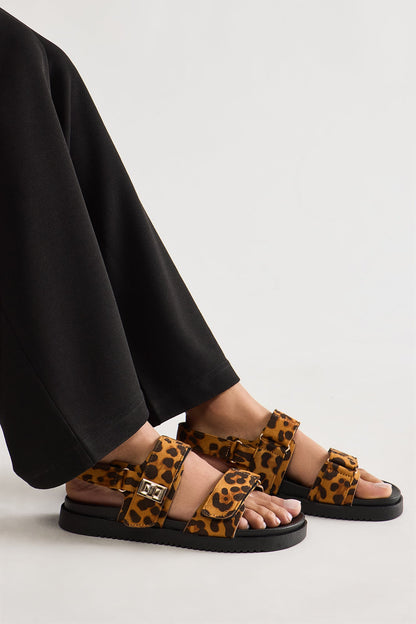 Jacob Slingback Sandals - Leopard