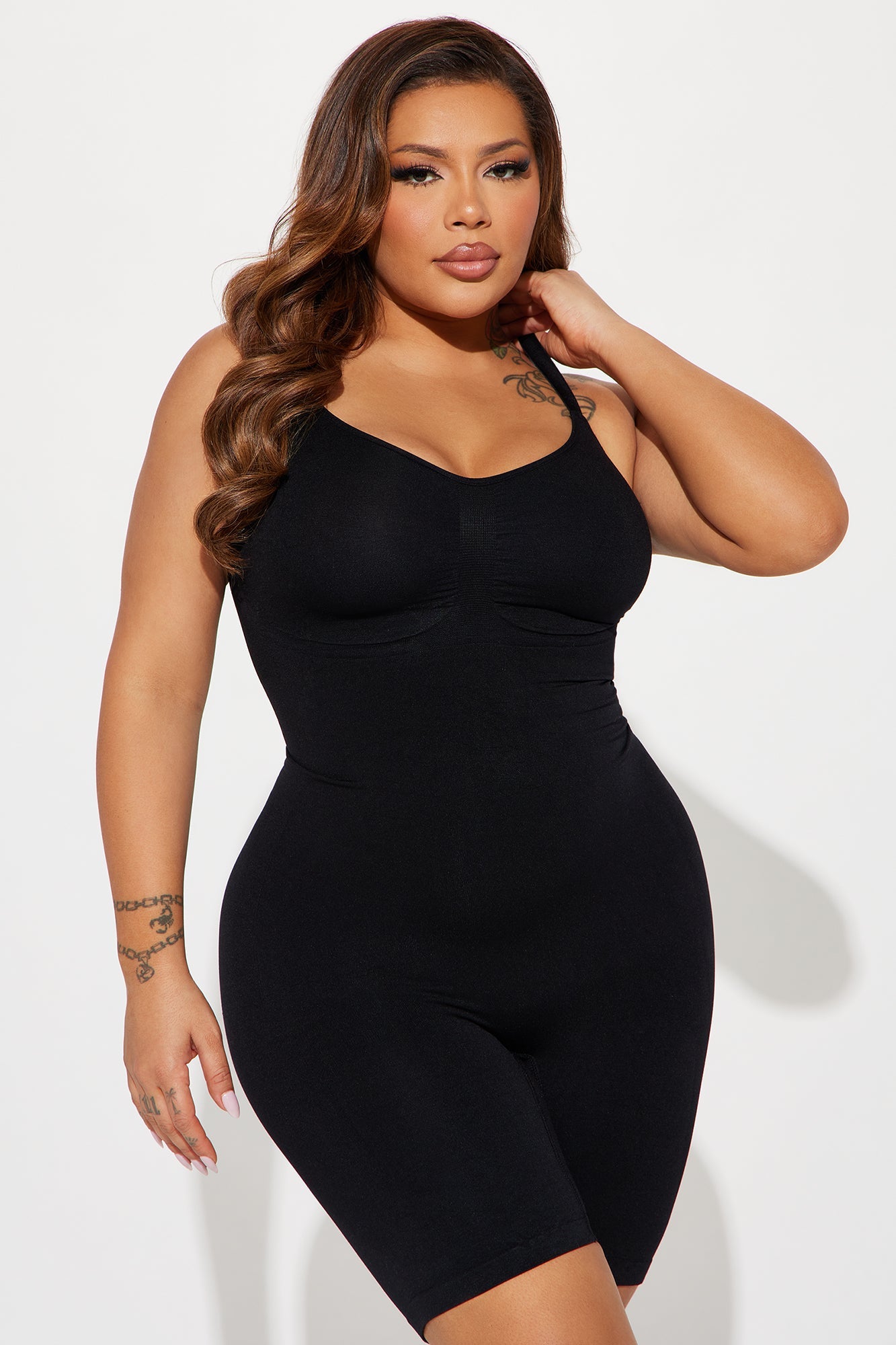 Snatched And Curvy Shapewear Bodysuit - Black