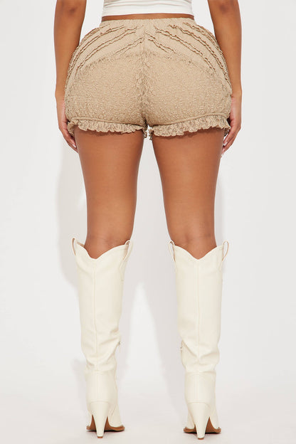 Evelyn Lace Bloomer Short - Taupe